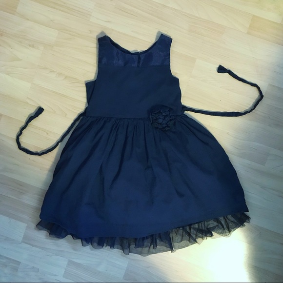 🦋 Classy navy cotton dress with tulle! - Picture 5 of 5